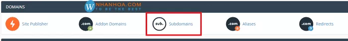 tạo Subdomain tr&ecirc;n cPanel